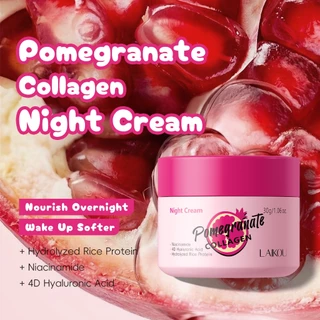 LAIKOU Romã Colágeno Creme Noturno 30g-Firmador E Hidratante Com Niacinamida 4D HA Para Brilho Jovem em Oferta na Shopee