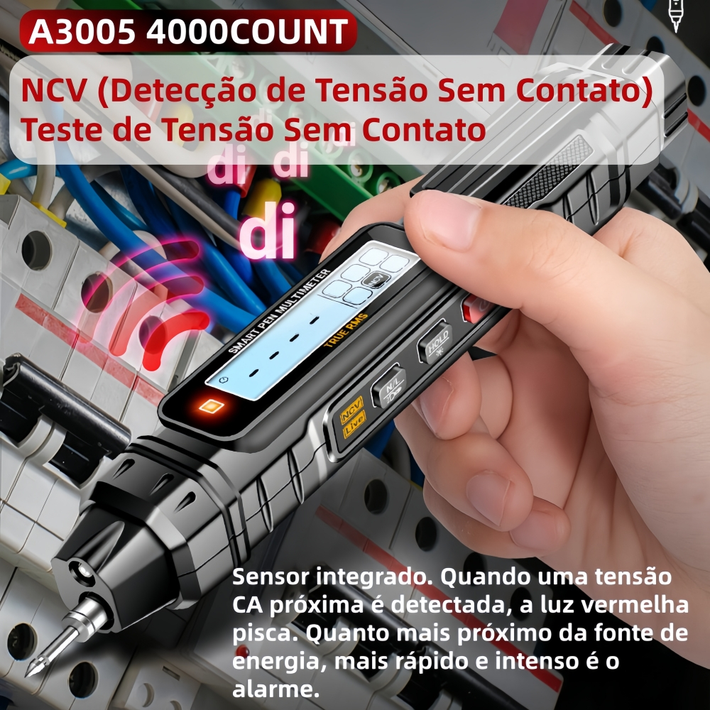 Multímetro de caneta multifuncional, multímetro Digital de alta precisão, multímetro inteligente de medição de sequência