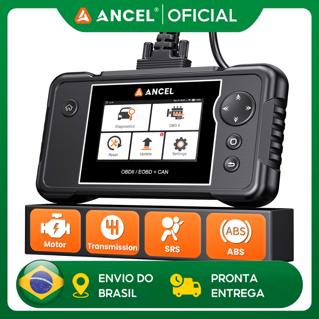 ANCEL FX2000 Pro OBDII/EOBD Scanner De Carro Obd2 4 Sistemas Ferramenta ...