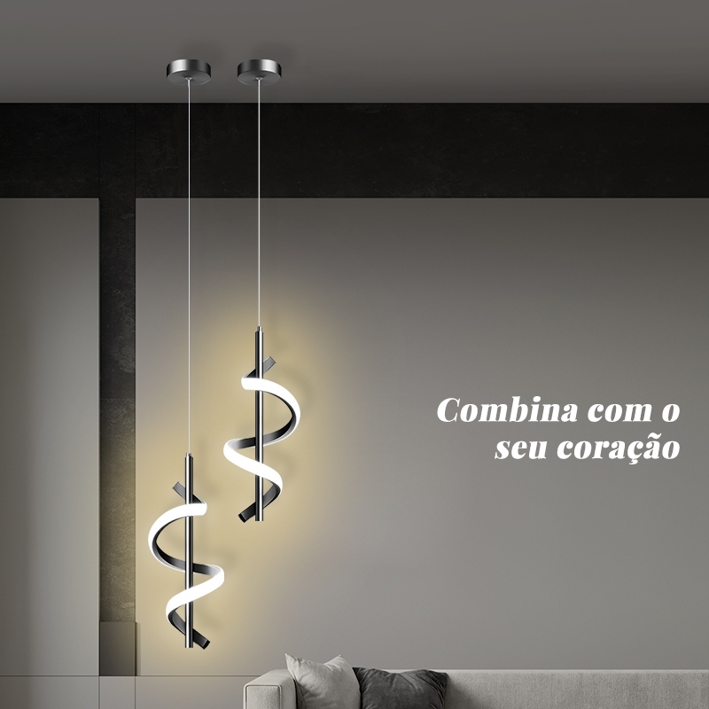 3 cores em 1 luz Lustre Pendente Luminária de Teto Led Dourado Decoração Minimalista Moderno para Sala Quarto Cozinha