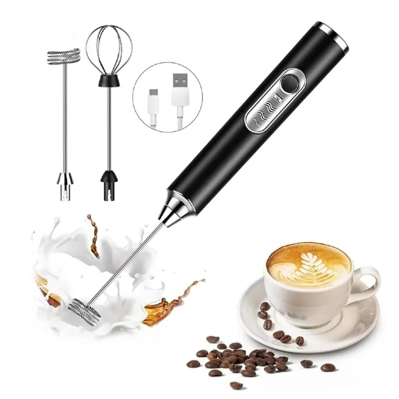 Mixer De Mão Elétrico Espumador De Leite Cafe E Whey Protein