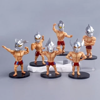 6 Pçs/Set 11cm Anime Muscle Ultraman Série Engraçada Severn Zero Taro Tiga Ace A M78 Nebulosa Q Versão PVC Figuras De Aç em Oferta na Shopee