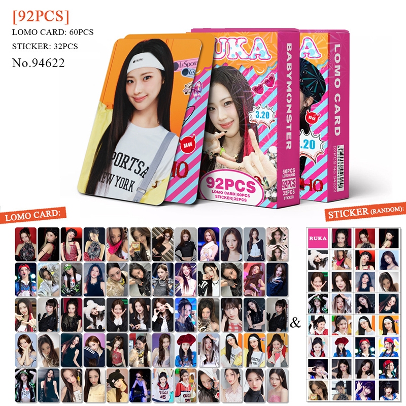 124 Pçs/Caixa BABYMONSTER Photocards CHOOM PSYCHO GO UP Cartão