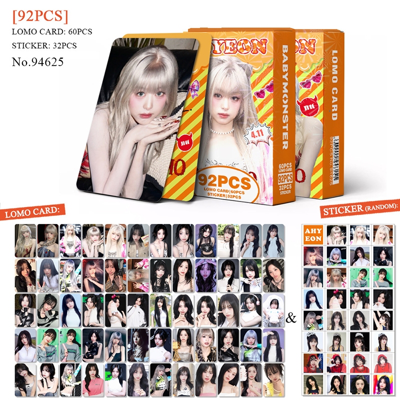 124 Pçs/Caixa BABYMONSTER Photocards CHOOM PSYCHO GO UP Cartão