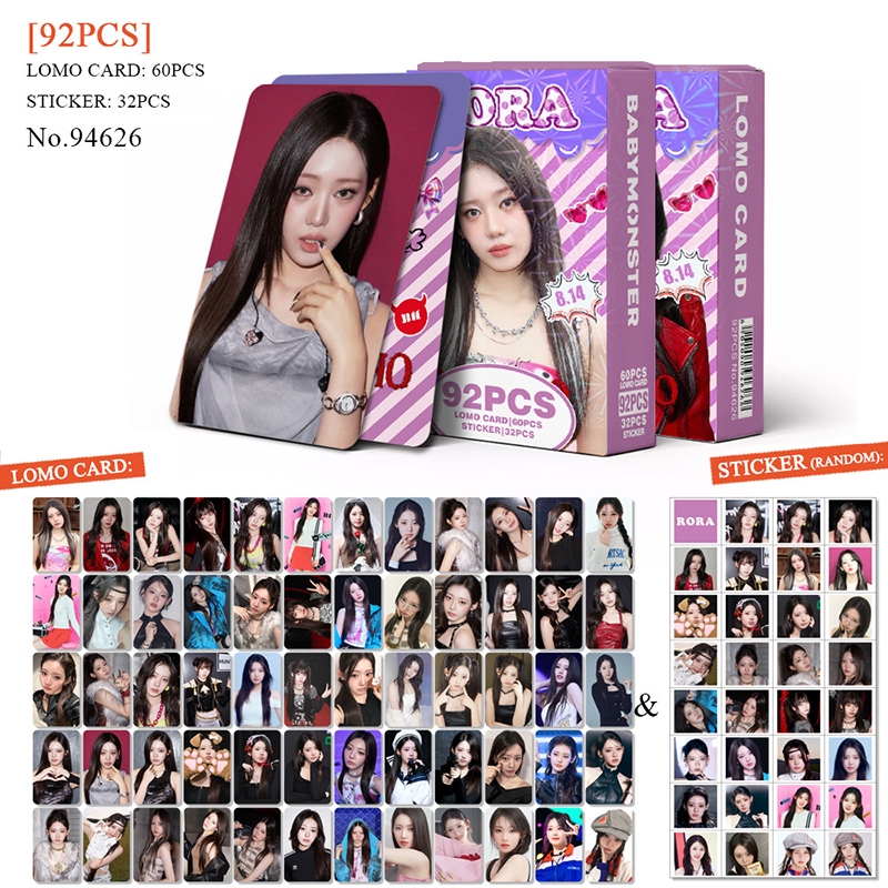 124 Pçs/Caixa BABYMONSTER Photocards CHOOM PSYCHO GO UP Cartão