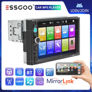 ESSGOO Rádio Do Carro 7018B HD 7 " Tela De Toque Bluetooth Estéreo 1 Din/2 Universal MP5 Player Espelho Ligação USB/TF/A