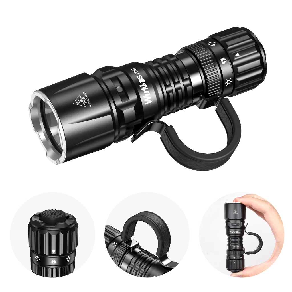 Wurkkos TD07 Portátil E 1300LM SFT25R Modo Tático Longo Alcance
