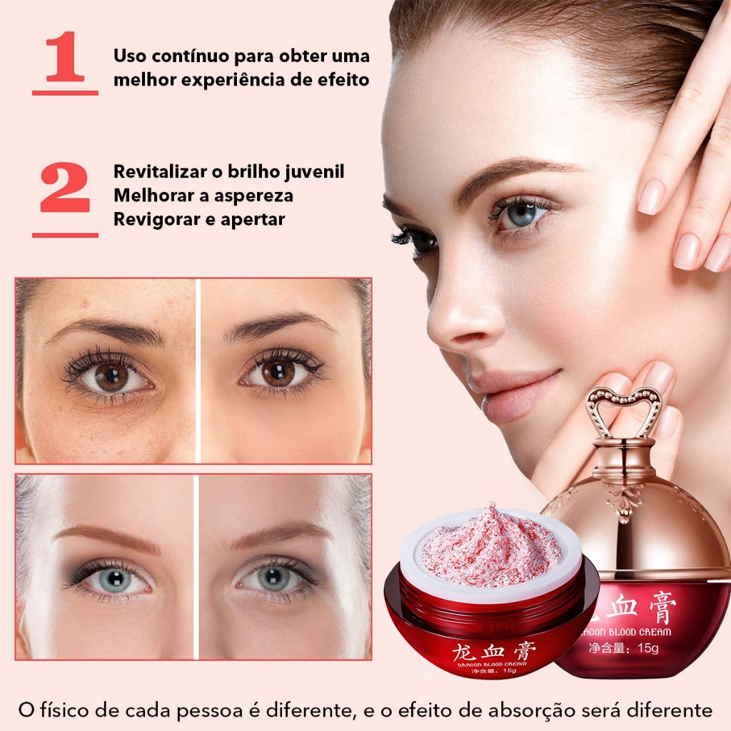 15g Creme De Sangue Do Dragão Quente ! Retinol Placenta Royal