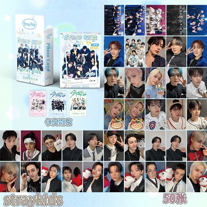 LINXX 50/55pcs Stray Kids K-Pop Boy Group Selfie Lomo Cards Set