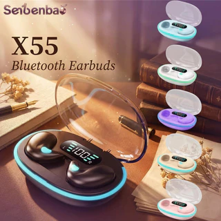 Senbenbao Fones De Ouvido Sem Fio Dormir X55 Para Trabalho TWS Bluetooth Estéreo Escondido Fone HD Chamada À Prova Dwate