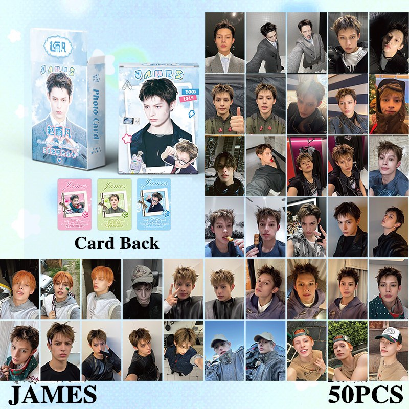 50 Pçs/Caixa CORTIS JAMES Cartão Holográfico Photocard Laser LOMO