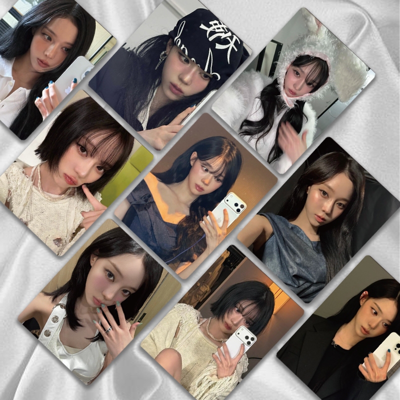 50pcs/box Aespa Winter Laser Card Cartões Fotográficos LOMO KPOP