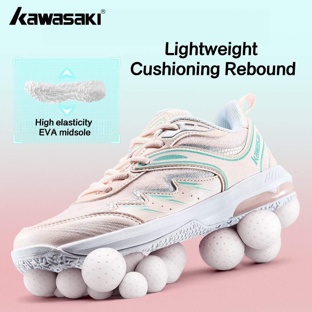 Kawasaki Badminton Sapatos Pickleball K2B04-D22043 Treinamento