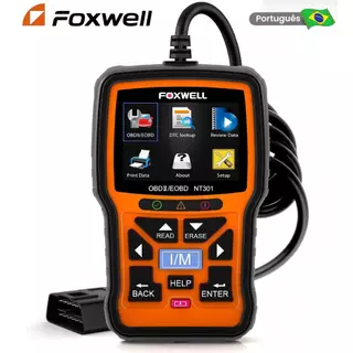 FOXWELL NT301 Scanner automotivo Leitor Código Do Motor em Português Ferramentas Diagnóstico Carro em Oferta na Shopee