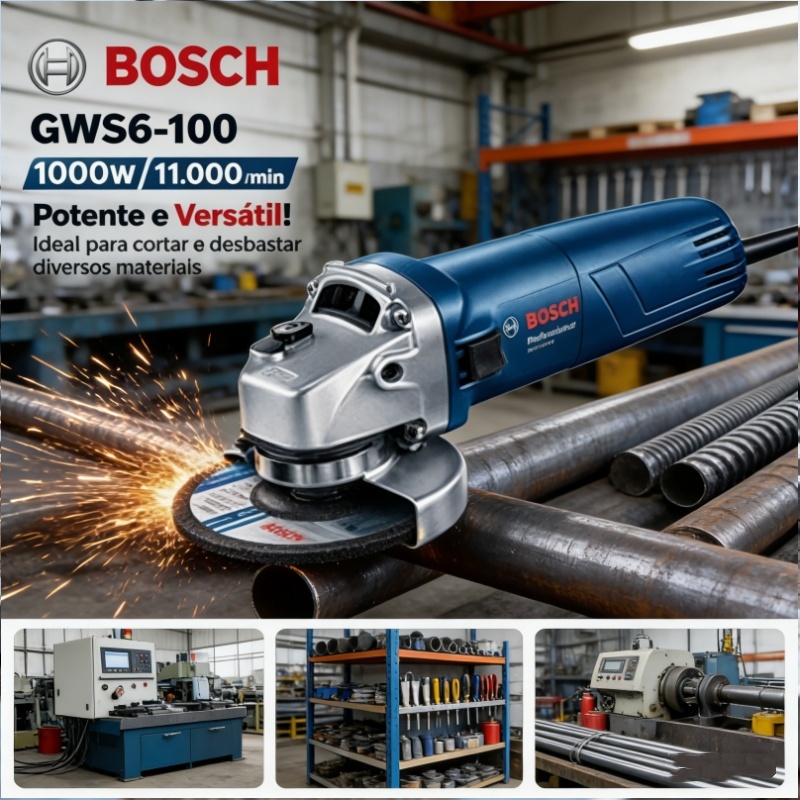 Furadeira esmerilhadeira lixadeira GWS6-100 1000W lixadeira bosch serra Angular esmerilhadeira Corte 220v/127v