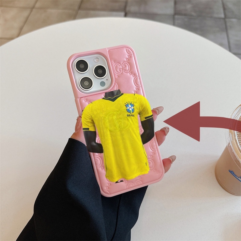 Capa De Telefone De Marca De Couro De Luxo Moderna Para iPhone 16 15 14 13 12 Pro Max À Prova De Choque