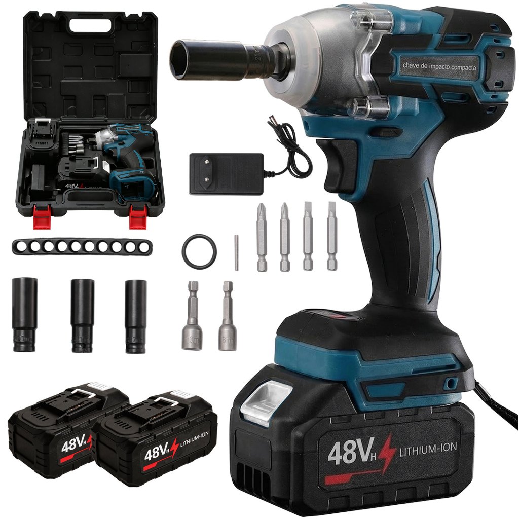 Conjunto Completo 3 Em 1 : Chave De Impacto Sem Fio 48V , Inclui