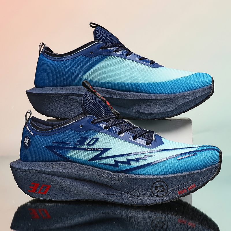 Racing Running Shoes Breathable Mesh Shock Absorption Professional ...