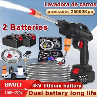 Lavadora de Alta Pressão Portátil Recarregável Para Carros E Jardins Linha Premium Pistola Lava Jato Profissional