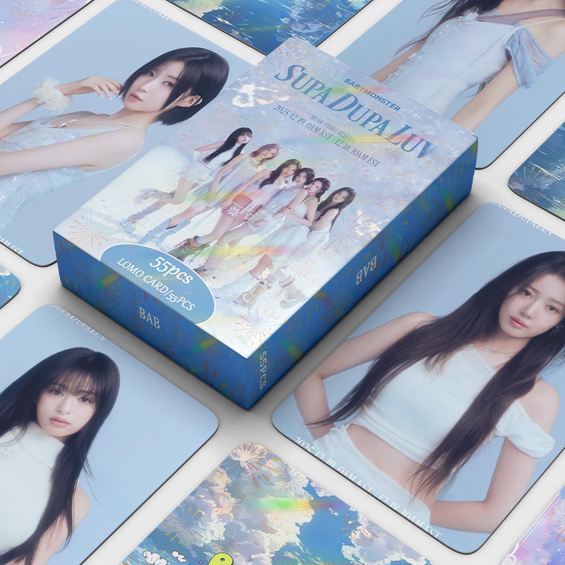 ファモンファンクラブ会報DVD 55 Pçs/set BABYMONSTER Photocards FANCLUB Olá MONSTIEZ Álbum LOMO