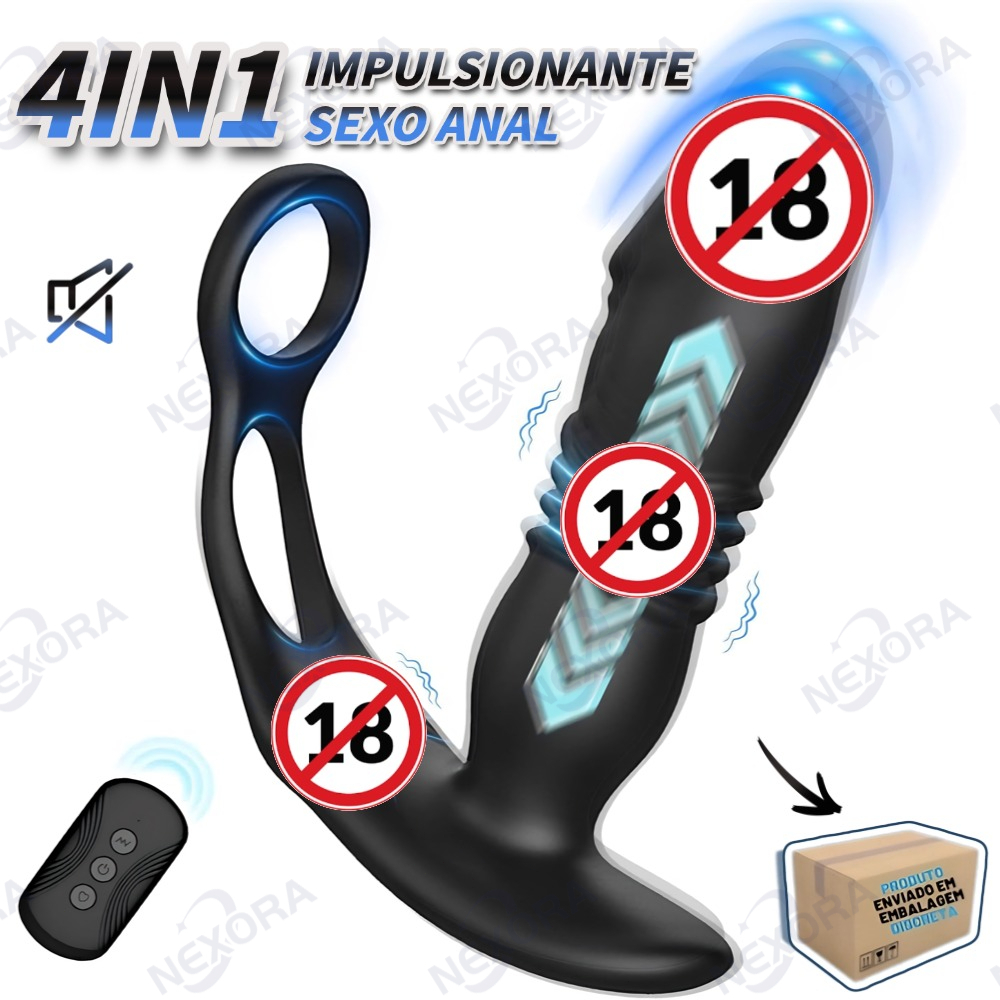 Plug Anal Telescpico para Masculino Recarregvel Vibrador anal com 20  modos e anel peniano Controle remoto | Shopee Brasil