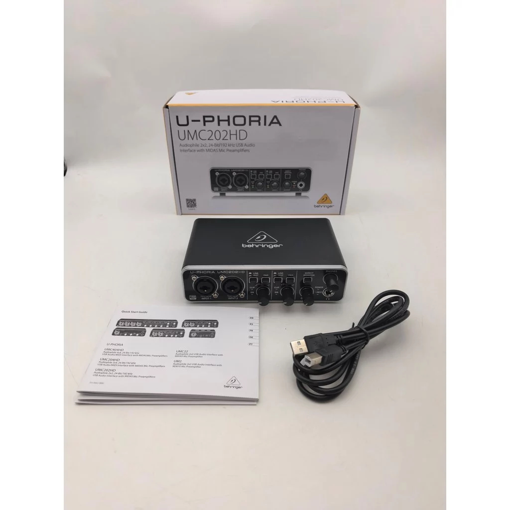 Behringer U-Phoria UMC202HD Audiófilo 2x2 , Interface De Áudio USB
