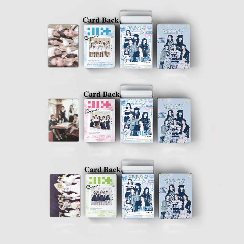 50pcs/box ILLIT Cartão Laser YUNAH WONHEE Cartões Fotográficos