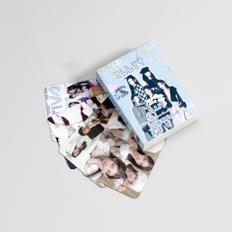 50pcs/box ILLIT Cartão Laser YUNAH WONHEE Cartões Fotográficos