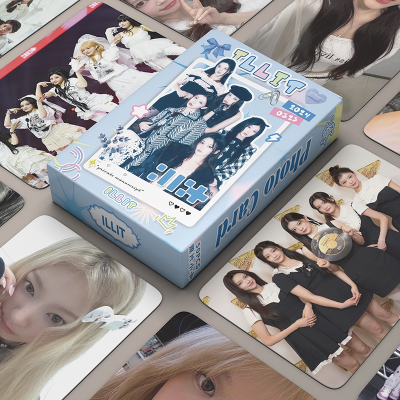 50pcs/box ILLIT Cartão Laser YUNAH WONHEE Cartões Fotográficos