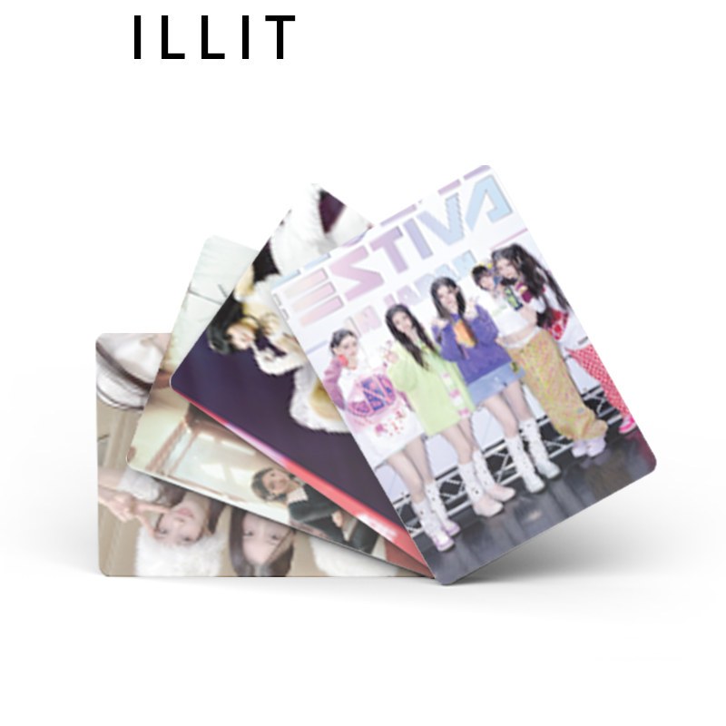 ILLIT kpopmerch SHOPEE 50枚 50pcs/box ILLIT Cartão Laser YUNAH WONHEE Cartões Fotográficos