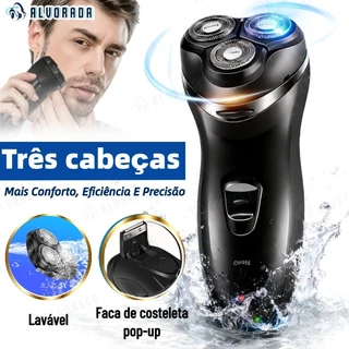 Barbeador Elétrico 220V À Prova D'água| Longa Duração, Barbear Rápido| Opção 2026-ALV