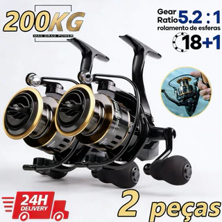 Carretel De Pesca Profissional 18 + 1BB 5; 2 1 De Metal Para Mão Esquerda E Direita!!