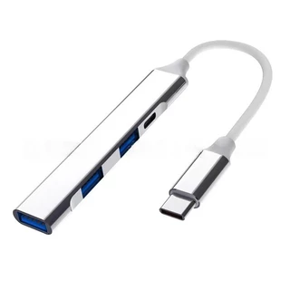 Estação de acoplamento USB 4 em 1 USB3.0 para laptops e celulares