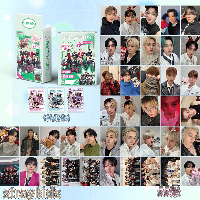 LINXX 50/55pcs Stray Kids K-Pop Boy Group Selfie Lomo Cards Set