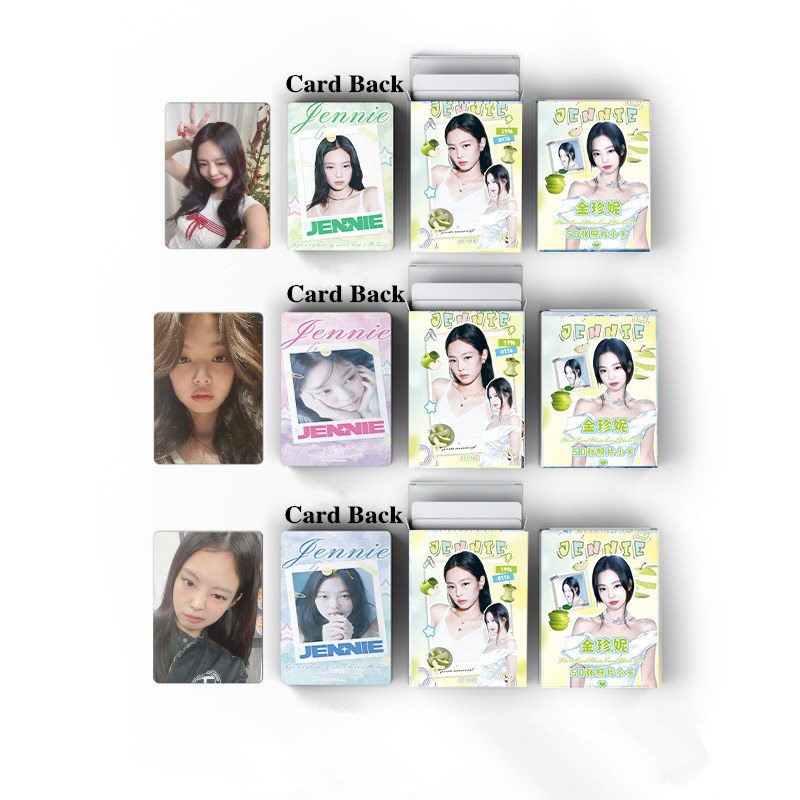50 Unidades/Caixa BLACKPINK JENNIE Cartão Laser Photocards LOMO