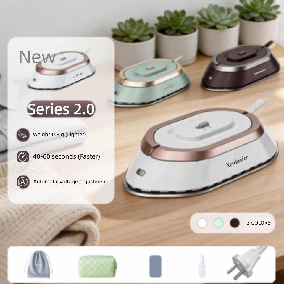 Mini Ferro De Passar A Seco Para Roupas 110V/220V Dual-Voltage 30S Pré-Aquecimento Portátil