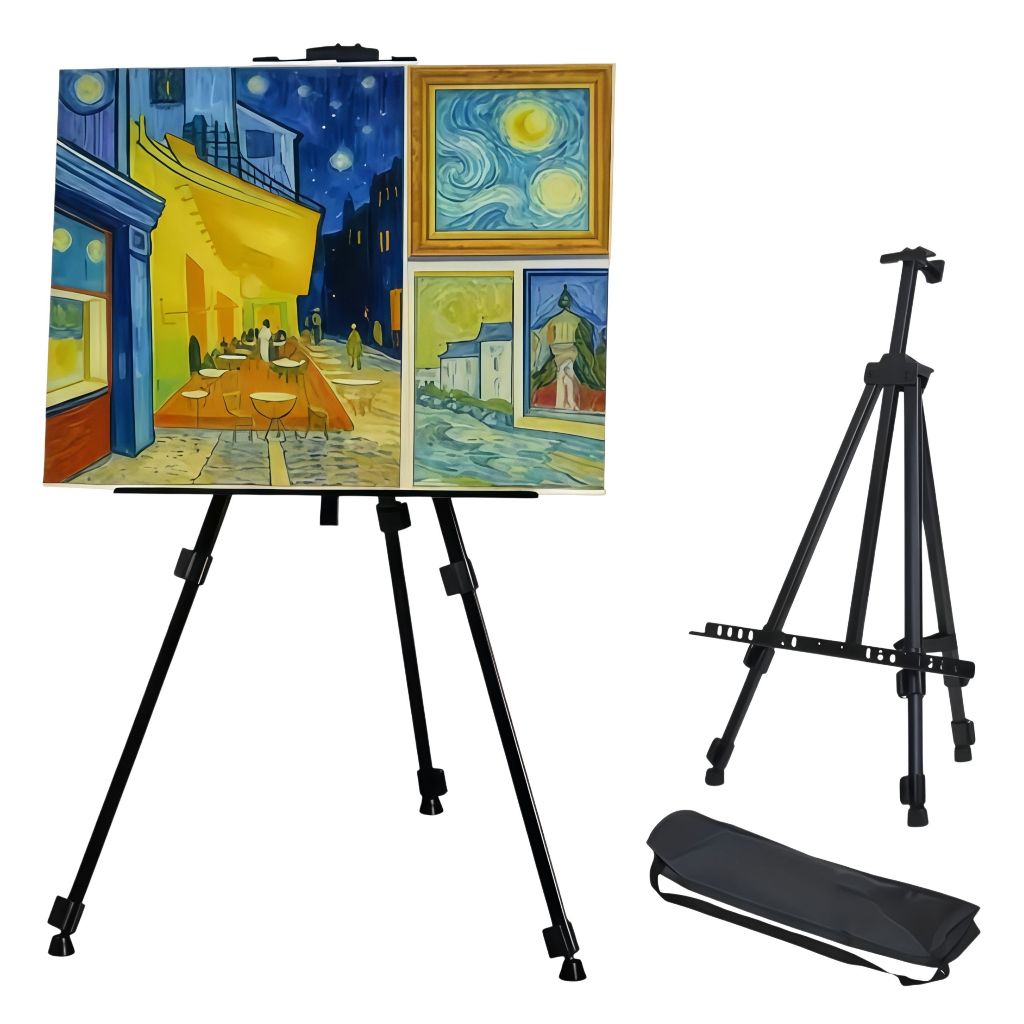 Cavalete Tripé de Pintura Profissional 1,60m Dobrável com Bo