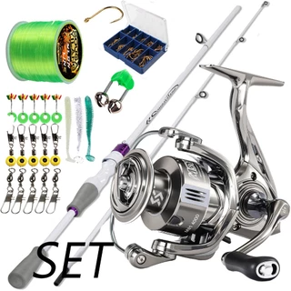 Sougayilang 1.8m 2 Seções Vara De Pesca Carretel Linha Isca Conjunto Completo Com 1000-5000 Série 4.7: 1/5.0 Relação En