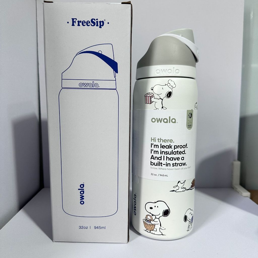 Owala Freesip X Snoopy Tumbler Garrafa De Água De Aço Inoxidável