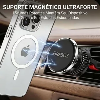 HREBOS Saída de ar Suporte magnético para telefone para carro Estrutura de navegação giratória de 360 graus