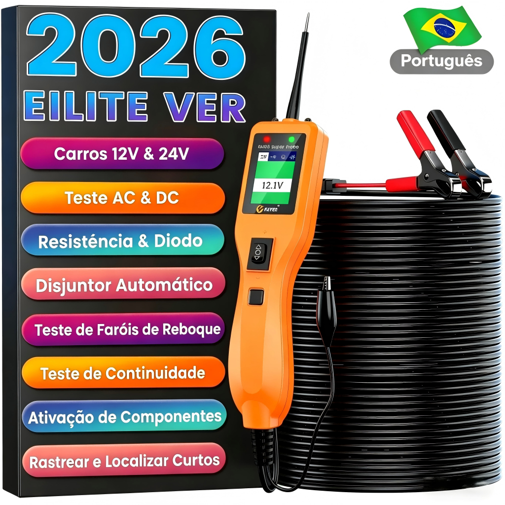KYZEE KM05 Testador de Circuito Automotivo 12V 24V Kit de Sonda de Circuito de Energia Sistema Elétrico em Oferta na Shopee