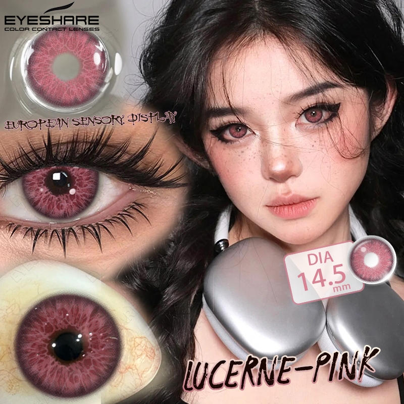 eye　ピーチ2 EYESHARE Lentes De Contato Cor Dos Olhos Para 2 pcs Lente natural