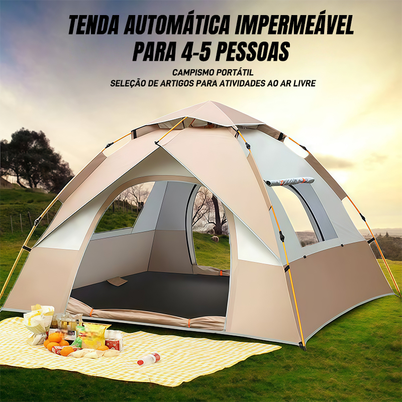 Barraca Automática Impermeável para Camping 4 a 6 Pessoas