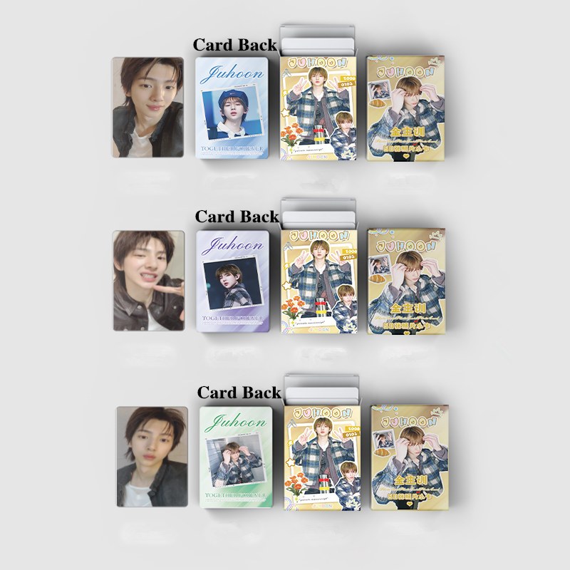 50 Pçs/Caixa CORTIS JUHOON Cartão Holográfico Photocard Laser LOMO