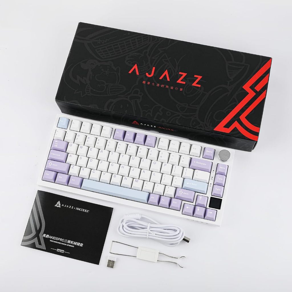AJAZZ AK820PRO Teclado Mecânico De Montagem Em Junta Hot Swap 75