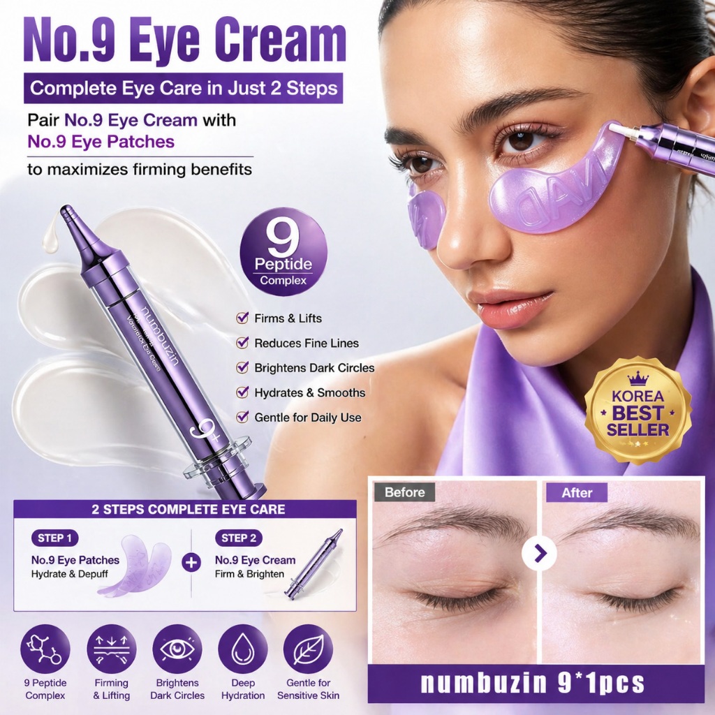 5.25【Numbuzin】Creme para Olhos NMN Retinol No.9 10ml | Anti