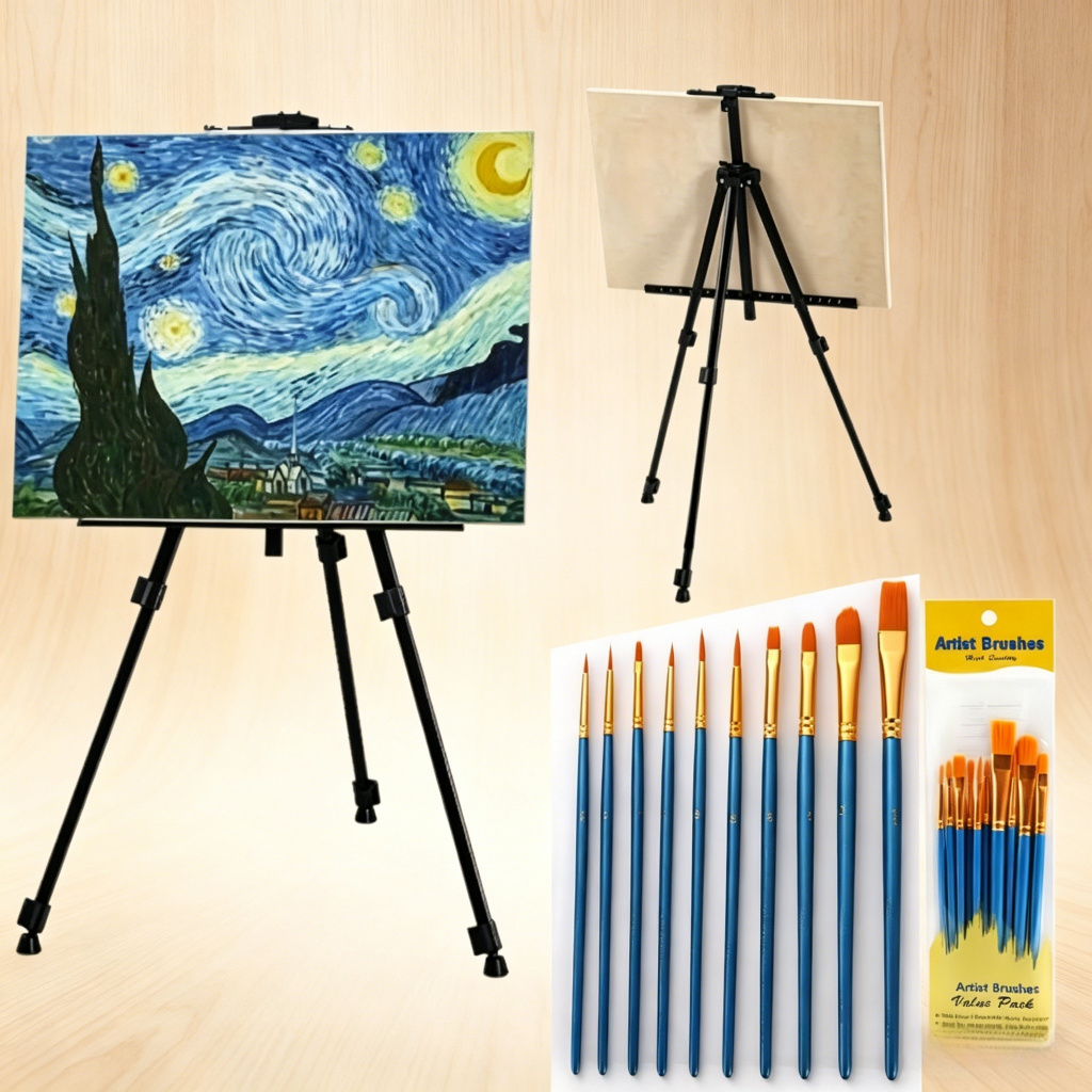 Cavalete Tripé de Pintura Profissional 1,60m Dobrável com Bo