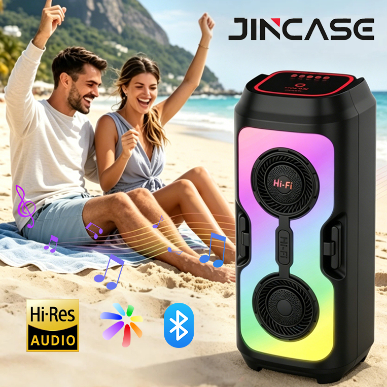 Caixa de som Bluetooth portátil com bateria de longa duração e ...
