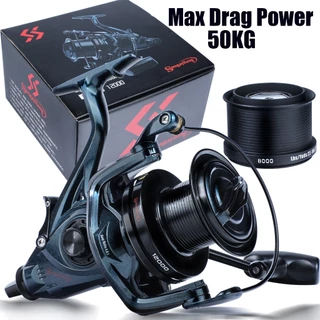 Sougayilang Max Drag Power 50 KG Carretel De Pesca 13 1 BB Surfcasting reel 4.2: 1 GR Super Poderoso E Forte Para Equip