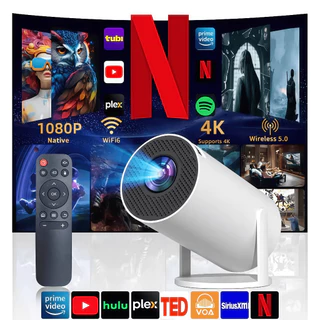 Projetor HY300 Original Portátil Smart Android 11 4K Ultra HD HDMI Wifi Bluetooth Alto Falante Embutido